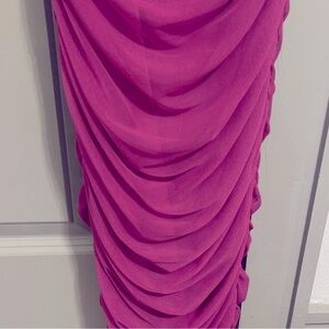 Pink bodycon midi dress